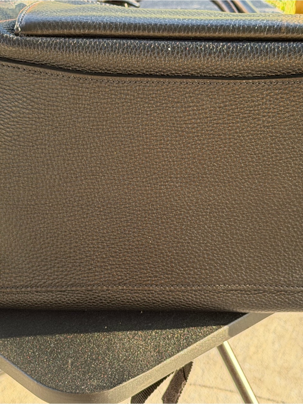 Prada Black Pebbled Leather Satchel with Front Zip Pocket - Picture 13 of 16